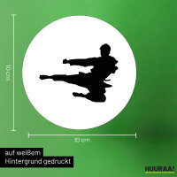 Aufkleber Karate Silhouette 10cm Sticker