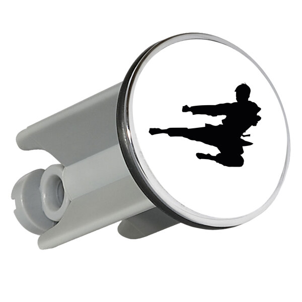 Waschbeckenstöpsel Karate Silhouette 4cm Abflussstopfen
