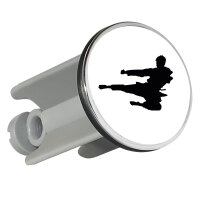 Waschbeckenstöpsel Karate Silhouette 4cm Abflussstopfen