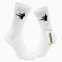 Socken Karate Silhouette Größe 37/46 White Motiv Tennissocken