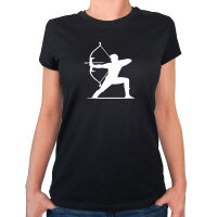 Damen T-Shirt Bogenschießen Silhouette...