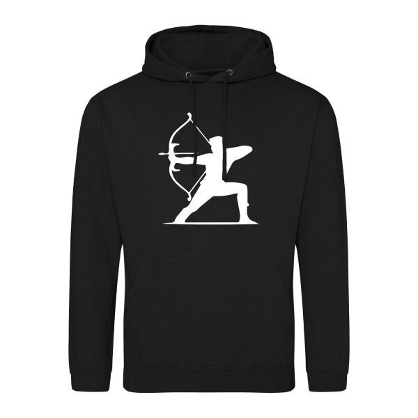 Unisex Hoodie Bogenschießen Silhouette Größe S-3XL