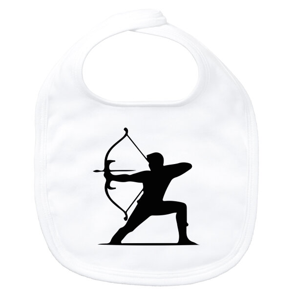 Baby Lätzchen Bogenschießen Silhouette Klettverschluss