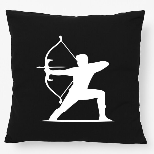 Kissen Bogenschießen Silhouette 40x40cm