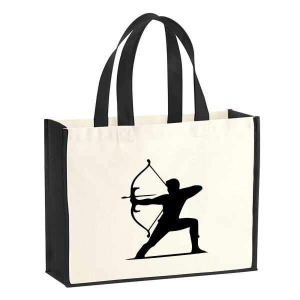 Jutetasche Bogenschießen Silhouette 21 Liter Black