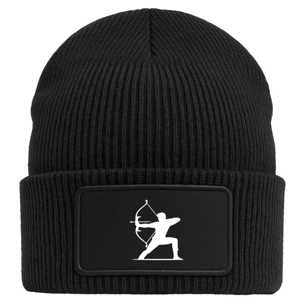 Beanie Bogenschießen Silhouette Black Mütze
