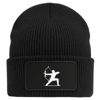Beanie Bogenschießen Silhouette Black Mütze