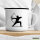 Emaille Tasse Bogenschießen Silhouette 300ml Vintage Emaille Becher