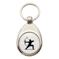 Schlüsselanhänger Bogenschießen Silhouette