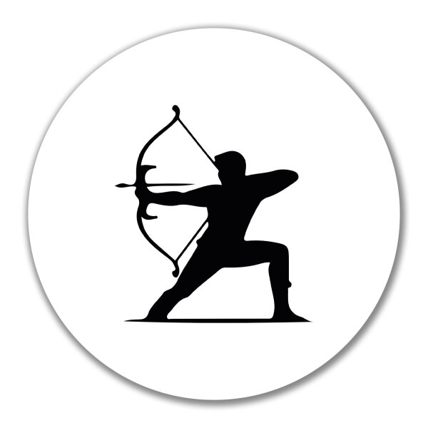 Aufkleber Bogenschießen Silhouette 10cm Sticker