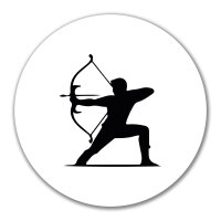Aufkleber Bogenschießen Silhouette 10cm Sticker