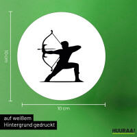 Aufkleber Bogenschießen Silhouette 10cm Sticker