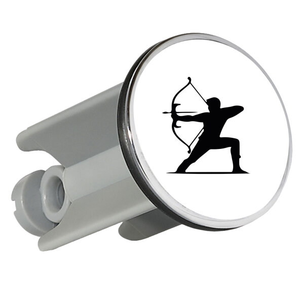 Waschbeckenstöpsel Bogenschießen Silhouette 4cm Abflussstopfen
