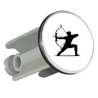 Waschbeckenstöpsel Bogenschießen Silhouette...