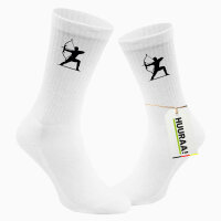 Socken Bogenschießen Silhouette Größe 37/46 White Motiv Tennissocken