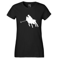Damen T-Shirt Polo Spieler Silhouette Größe...
