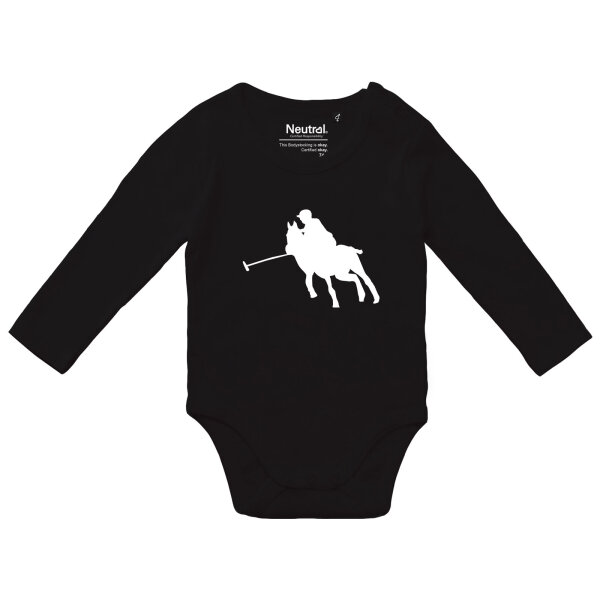 Baby Body Polo Spieler Silhouette Größe 62-80