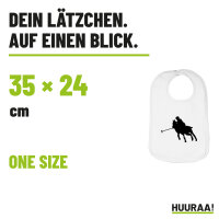 Lätzchen Polo Spieler Silhouette, doppellagig