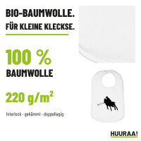 Lätzchen Polo Spieler Silhouette, doppellagig