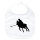 Baby Lätzchen Polo Spieler Silhouette Klettverschluss