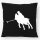 Kissen Polo Spieler Silhouette 40x40cm