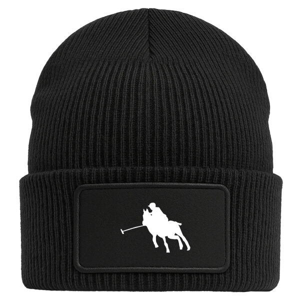 Beanie Polo Spieler Silhouette Black Mütze