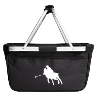 Einkaufskorb faltbar Polo Spieler Silhouette 20 Liter...