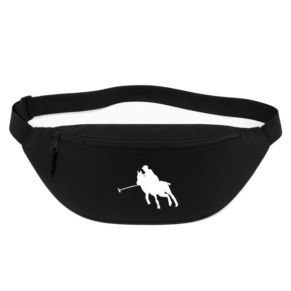 Bauchtasche Polo Spieler Silhouette 2,5 Liter Black Crossbody Bag