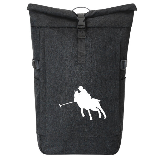 Kurierrucksack Polo Spieler Silhouette 30-44 Liter Black Melange