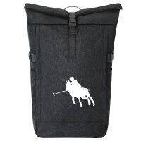 Kurierrucksack Polo Spieler Silhouette 30-44 Liter Black Melange