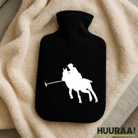 Wärmflasche Polo Spieler Silhouette