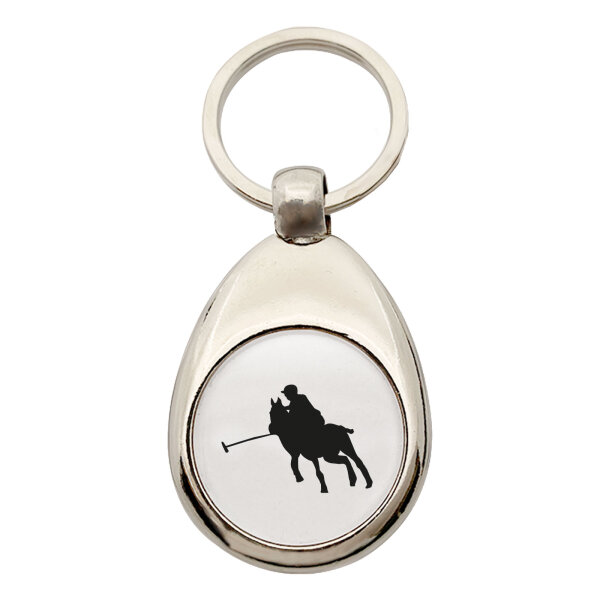 Schlüsselanhänger Polo Spieler Silhouette
