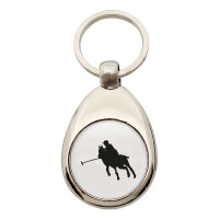 Schlüsselanhänger Polo Spieler Silhouette