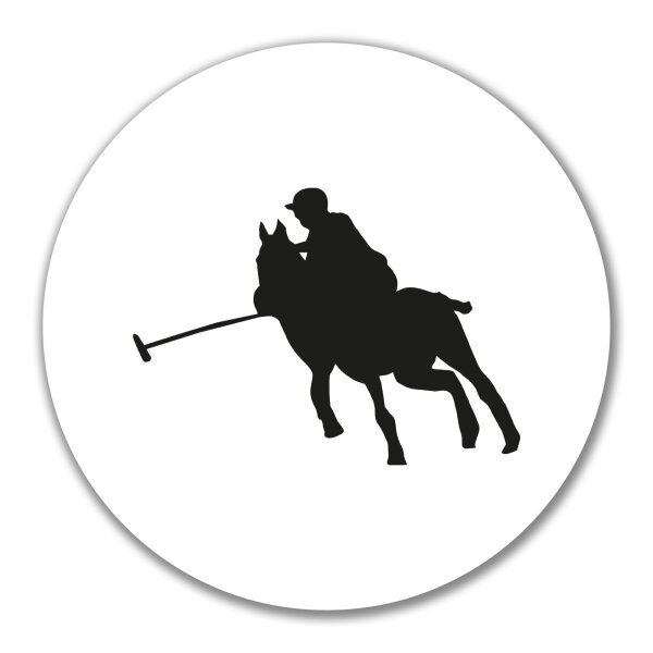 Aufkleber Polo Spieler Silhouette 10cm Sticker