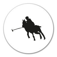 Aufkleber Polo Spieler Silhouette 10cm Sticker