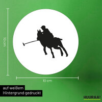 Aufkleber Polo Spieler Silhouette 10cm Sticker