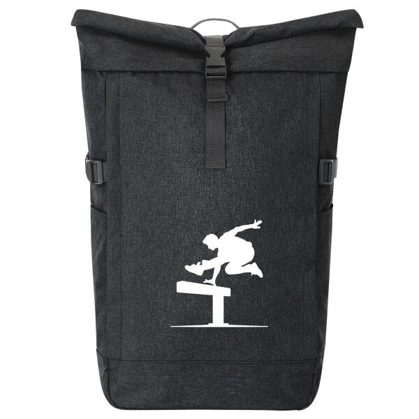 Kurierrucksack Parkour Freerunning 30-44 Liter Black Melange