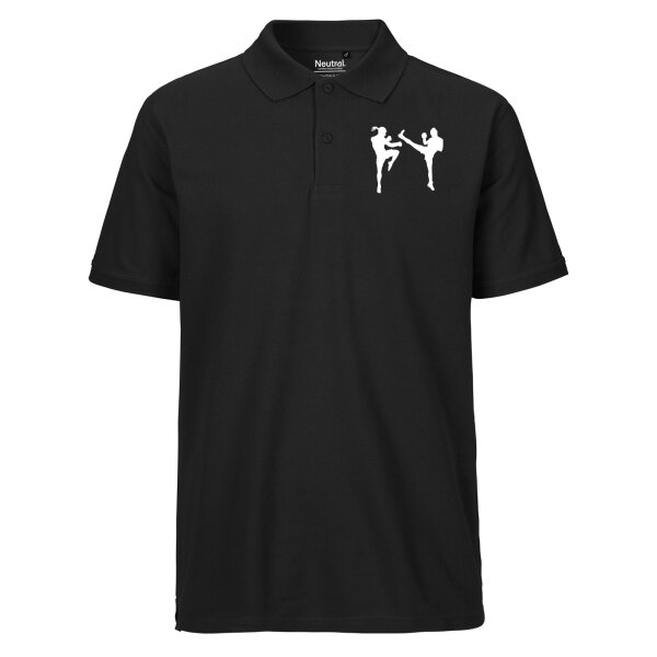 Herren Polo Shirt Kickboxen Silhouette Größe S-3XL