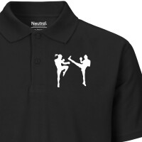 Herren Polo Shirt Kickboxen Silhouette Größe...