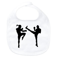 Baby Lätzchen Kickboxen Silhouette