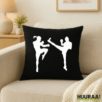 Kissen Kickboxen Silhouette 40x40cm