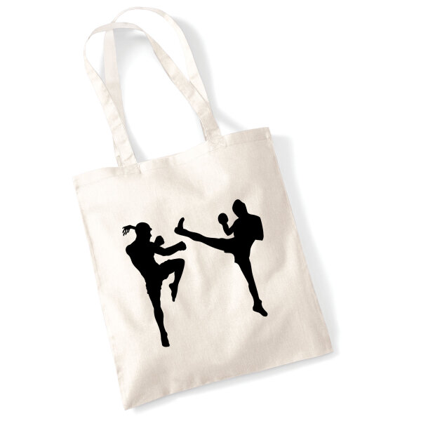 Jutebeutel Kickboxen Silhouette 10 Liter