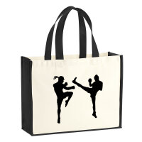 Jutetasche Kickboxen Silhouette 21 Liter Black