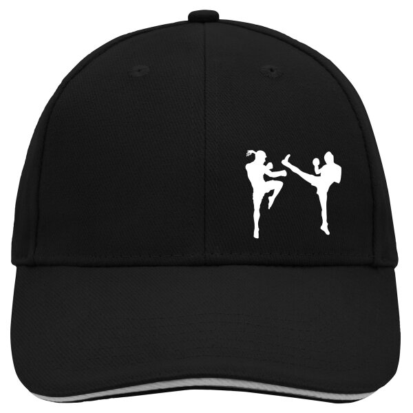 Cappy Mütze Kickboxen Silhouette