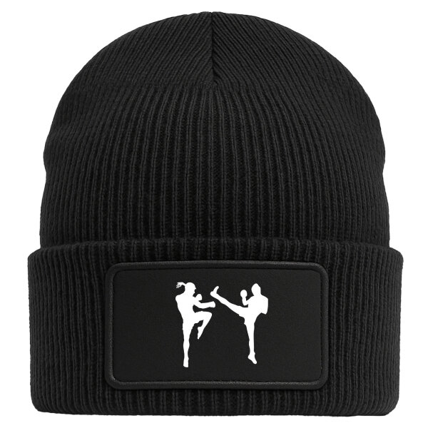 Beanie Kickboxen Silhouette Black Mütze