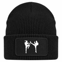 Beanie mit Patch Kickboxen Silhouette Black