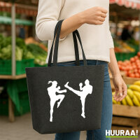 Filzshopper Kickboxen Silhouette 22 Liter Filztasche