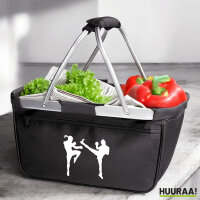 Einkaufskorb faltbar Kickboxen Silhouette 20 Liter...