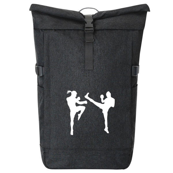 Kurierrucksack Kickboxen Silhouette 30-44 Liter Black Melange