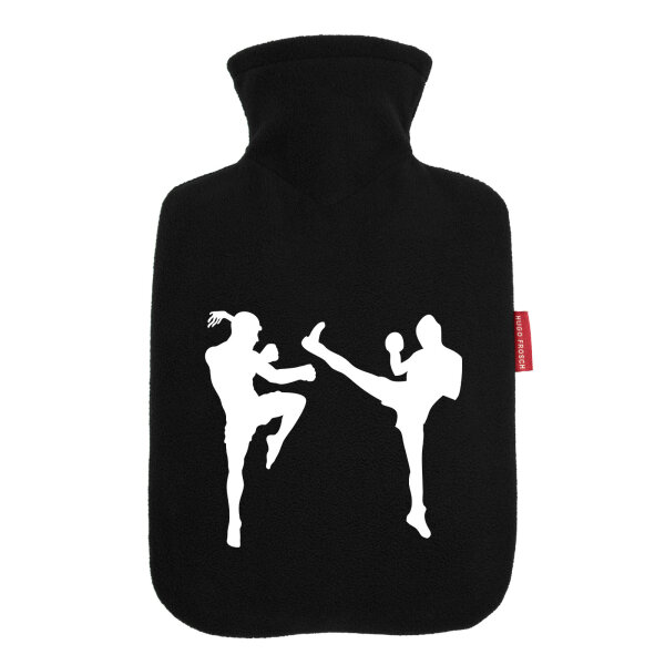 Wärmflasche Kickboxen Silhouette